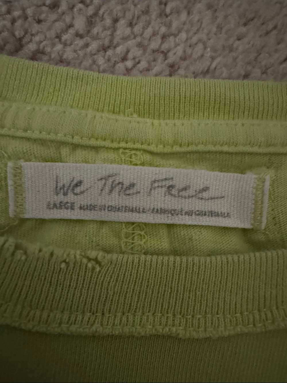 Free People Women’s Long-Sleeve Pocket Tee - Lime Green